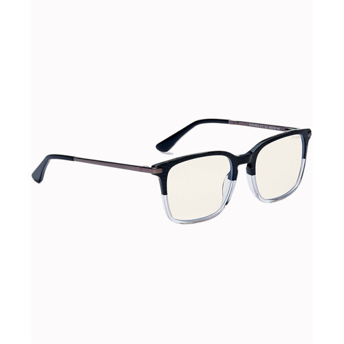 WORKWEAR, SAFETY & CORPORATE CLOTHING SPECIALISTS - CHICAGO - Men ProBlu Clear Lens Black/Crystal Frame W/Gun Metal Temple & Blk Temple Tip