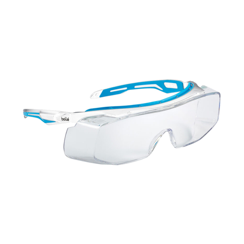 WORKWEAR, SAFETY & CORPORATE CLOTHING SPECIALISTS - TRYON OTG Healthcare Platinum ASAF Clear PC Lens With Blue/White Temples