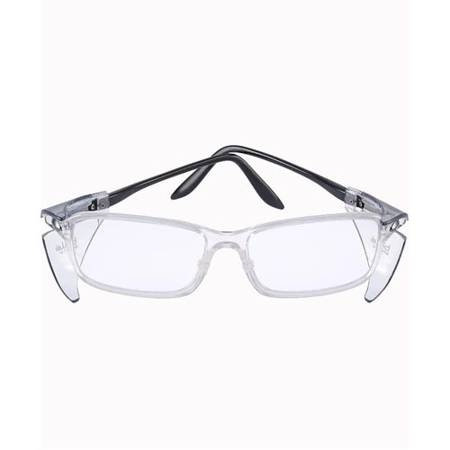 WORKWEAR, SAFETY & CORPORATE CLOTHING SPECIALISTS - B809BL Translucent Frame with Side Shield and Clear "Blue Light Protective" PC Lens