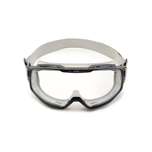 WORKWEAR, SAFETY & CORPORATE CLOTHING SPECIALISTS - UNIVERSAL GOGGLE PC Clear Platinum Top Bottom Sealed with Neoprene Strap