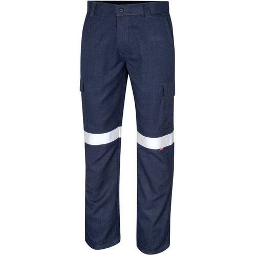 WORKWEAR, SAFETY & CORPORATE CLOTHING SPECIALISTS - FR Regular Weight PPE Category 2 Cargo Trousers with Biomotion Loxy Reflective Tape