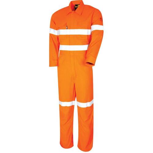 WORKWEAR, SAFETY & CORPORATE CLOTHING SPECIALISTS - FR Regular Weight PPE Category 2 Hi-Vis Coverall with Loxy Reflective Tape