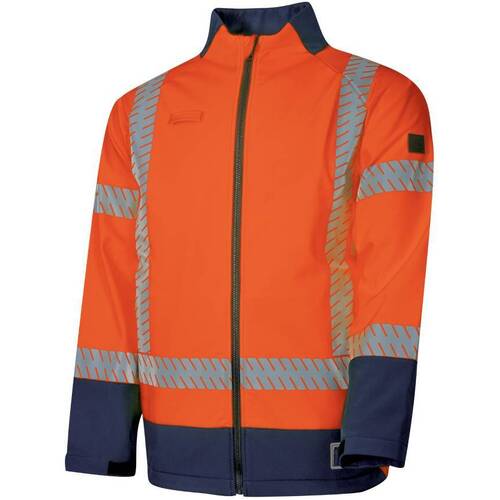 WORKWEAR, SAFETY & CORPORATE CLOTHING SPECIALISTS - FR Softshell PPE Category 2 Hi-Vis Jacket with Segmented FR Tape