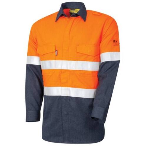 WORKWEAR, SAFETY & CORPORATE CLOTHING SPECIALISTS - FR Lightweight PPE Category 1 Hi-Vis Shirt with Loxy Reflective Tape