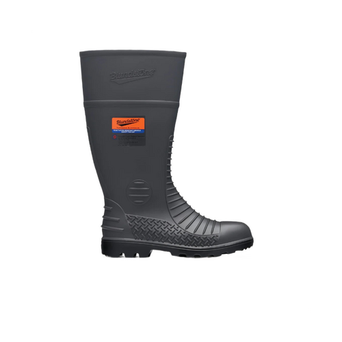 WORKWEAR, SAFETY & CORPORATE CLOTHING SPECIALISTS - Grey waterproof safety gumboot with Penetration resistant steel midsole
