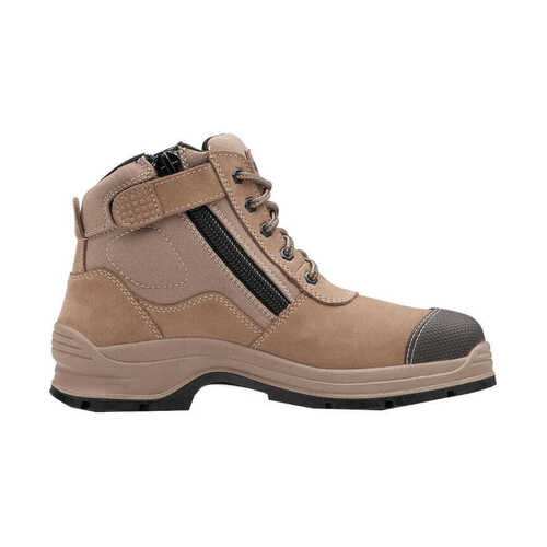 WORKWEAR, SAFETY & CORPORATE CLOTHING SPECIALISTS - 325 - Workfit - Stone nubuck zip side ankle safety hiker