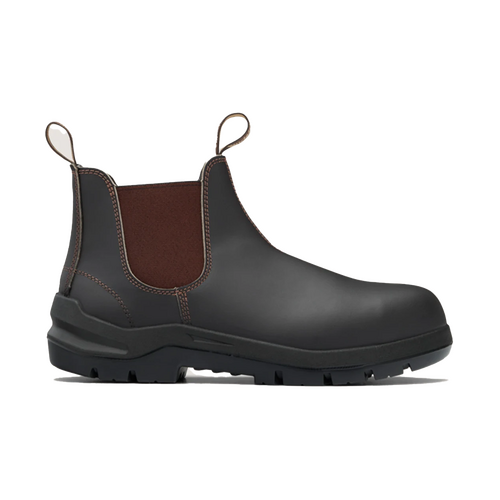 WORKWEAR, SAFETY & CORPORATE CLOTHING SPECIALISTS DuraFit Stout Brown leather elastic side safety boot