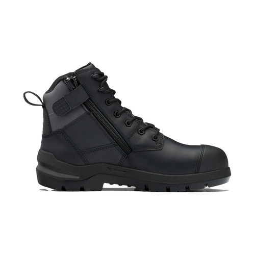 WORKWEAR, SAFETY & CORPORATE CLOTHING SPECIALISTS DuraFit Black anti-static leather 150mm zip side safety boot