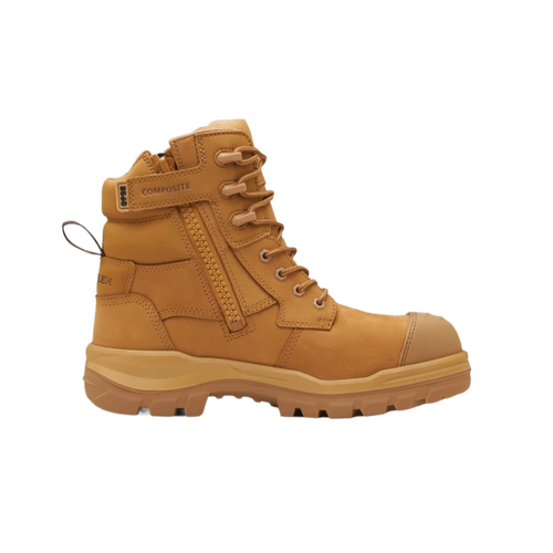 WORKWEAR, SAFETY & CORPORATE CLOTHING SPECIALISTS - RotoFlex Wheat water-resistant nubuck 150mm zip side safety boot