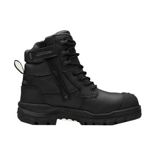 WORKWEAR, SAFETY & CORPORATE CLOTHING SPECIALISTS - 8561 - RotoFlex - Black water-resistant leather 150mm zip side safety boot