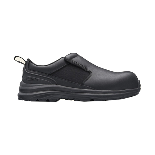 WORKWEAR, SAFETY & CORPORATE CLOTHING SPECIALISTS - 886 - Womens Black water-resistant antistatic leather slip on safety shoe