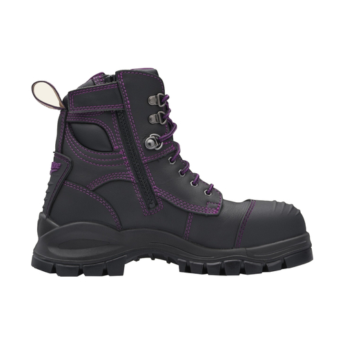 WORKWEAR, SAFETY & CORPORATE CLOTHING SPECIALISTS - 897 - Womens Black water-resistant leather zip side safety boot