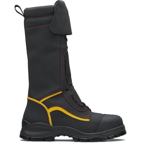 WORKWEAR, SAFETY & CORPORATE CLOTHING SPECIALISTS - 980 - Specialty Applications - Black waterproof 350mm leather mining boot, Boa? fastening