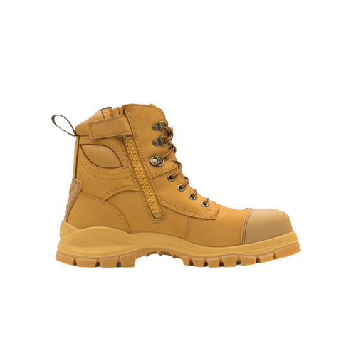 WORKWEAR, SAFETY & CORPORATE CLOTHING SPECIALISTS Wheat water resistant nubuck lace up/zip ankle safety boot
