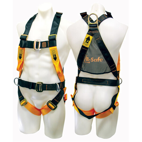 WORKWEAR, SAFETY & CORPORATE CLOTHING SPECIALISTS FULL BODY HARNESS BH01120C/W FRONT & REAR FALL ARREST ATT PTS, WAIST BAND & SIDE D'S