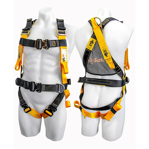 WORKWEAR, SAFETY & CORPORATE CLOTHING SPECIALISTS - FULL BODY HARNESS BH02020 C/W FRONT & REAR FALL ARREST PTS, REAR EXTENSION, SIDE D'S & QBS