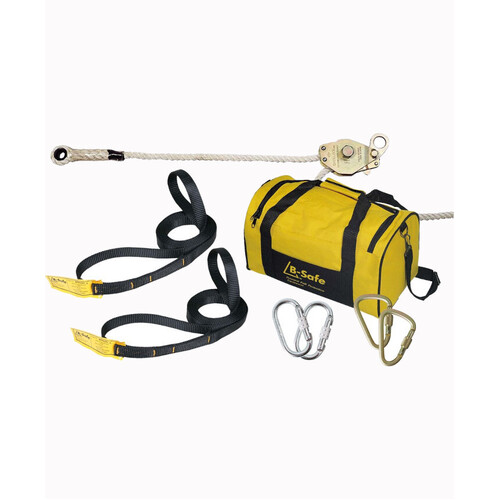 WORKWEAR, SAFETY & CORPORATE CLOTHING SPECIALISTS B-SAFE TEMPORARY ROPE STATIC LINE KIT