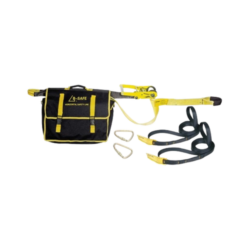 WORKWEAR, SAFETY & CORPORATE CLOTHING SPECIALISTS Lifeline B-Safe Horizontal Temporary Webbing w/- Karabine 1 Person x 18m