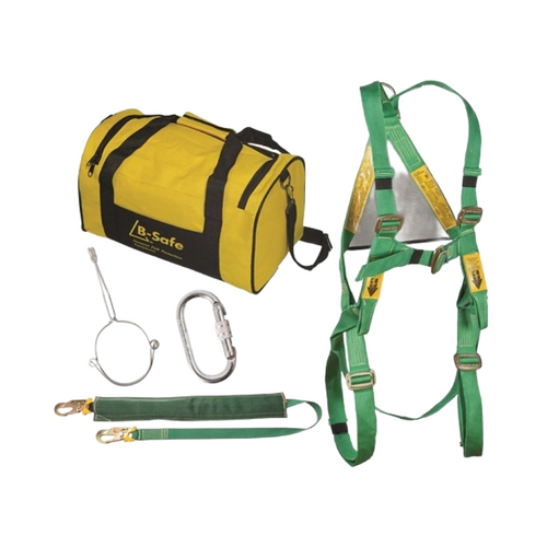 WORKWEAR, SAFETY & CORPORATE CLOTHING SPECIALISTS - Welders Kits B-safe Hot works Harness and 2 Metre Lanyard Complete Karabiner with Manuli