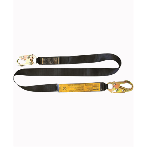 WORKWEAR, SAFETY & CORPORATE CLOTHING SPECIALISTS - B-SAFE SHOCK ABSORBING LANYARD WITH WEBBING - 2M