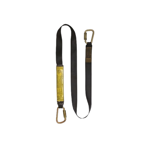 WORKWEAR, SAFETY & CORPORATE CLOTHING SPECIALISTS Shock Absorbing Lanyard B-Safe Web 2M Steel Triple Lock Karabiners 50KG-140KG