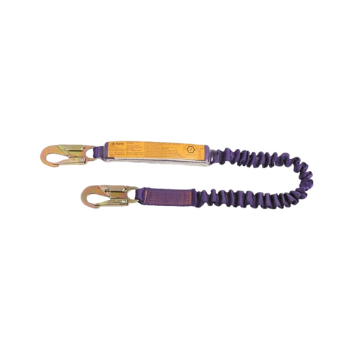 WORKWEAR, SAFETY & CORPORATE CLOTHING SPECIALISTS Elasticated Shock Absorbing Lanyard C/W BSM 06650 Each End