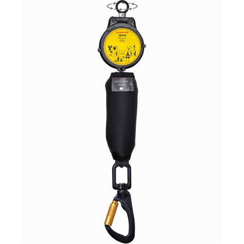 WORKWEAR, SAFETY & CORPORATE CLOTHING SPECIALISTS - B-SAFE ARRESTO MINI SELF RETRACTING LANYARD, 140KG X 2M WEB, TRIPLE ACTION KARABINER