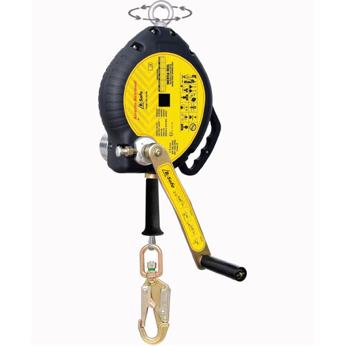WORKWEAR, SAFETY & CORPORATE CLOTHING SPECIALISTS - B-SAFE ARRESTO RETRIEVAL INERTIA REEL, 140KG X 20M CABLE