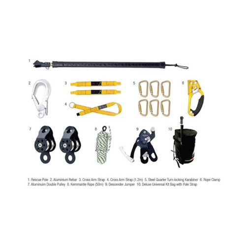 WORKWEAR, SAFETY & CORPORATE CLOTHING SPECIALISTS Rescue Kit B-Safe Rope w/- Rope Clamp and Descender  12.5m x 4:1