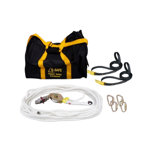 WORKWEAR, SAFETY & CORPORATE CLOTHING SPECIALISTS Horiz Safety Line 30Mtrx16mm Polyester Rope C/Wthimbled Eye