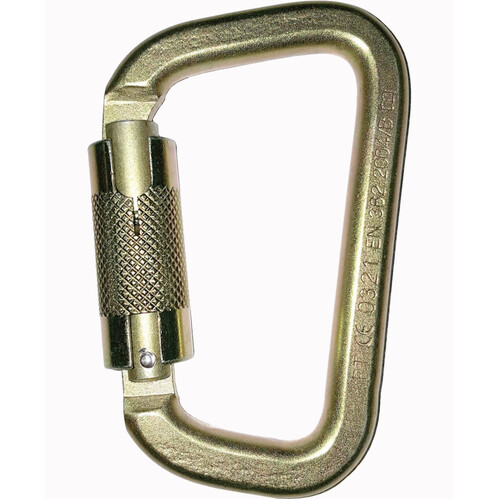 WORKWEAR, SAFETY & CORPORATE CLOTHING SPECIALISTS KARABINER STEEL D TRIPLE LOCK