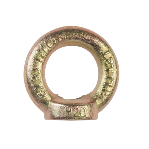 WORKWEAR, SAFETY & CORPORATE CLOTHING SPECIALISTS - Eye Nut DIN582 Gold M16  WLL 700kg
