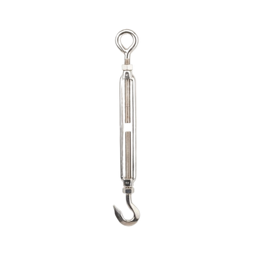 WORKWEAR, SAFETY & CORPORATE CLOTHING SPECIALISTS Turnbuckle Stainless 4mm Hook/ Eye C/W Lock Nuts 316Gr
