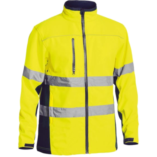 WORKWEAR, SAFETY & CORPORATE CLOTHING SPECIALISTS - TAPED HI VIS SOFT SHELL JACKET