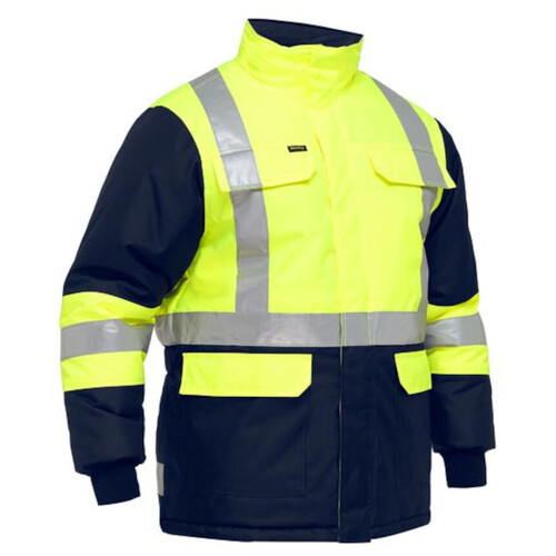 WORKWEAR, SAFETY & CORPORATE CLOTHING SPECIALISTS - X TAPED TWO TONE HI VIS FREEZER JACKET