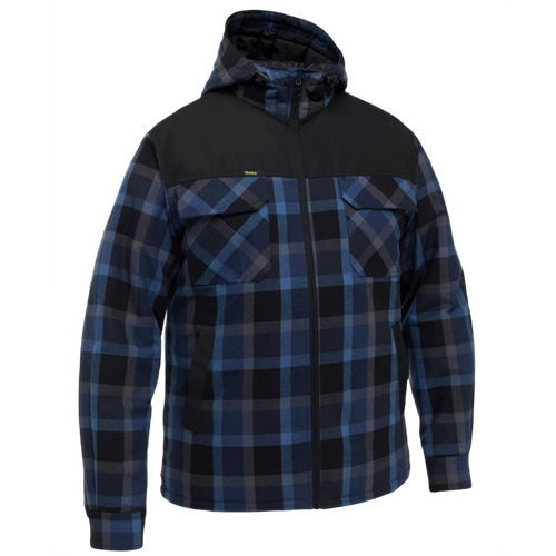 WORKWEAR, SAFETY & CORPORATE CLOTHING SPECIALISTS Contrast Check Zip Front Hoodie