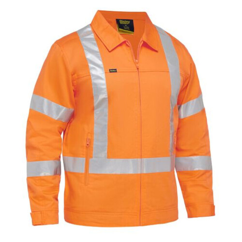 WORKWEAR, SAFETY & CORPORATE CLOTHING SPECIALISTS - X TAPED HI VIS DRILL JACKET WITH LIQUID REPELLENT