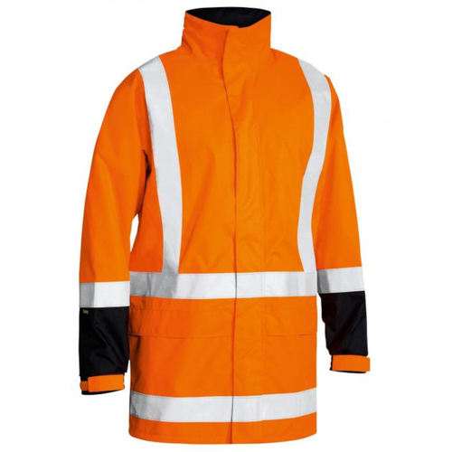 WORKWEAR, SAFETY & CORPORATE CLOTHING SPECIALISTS - DISCONTINUED - TAPED HI VIS RAIN SHELL JACKET (WATERPROOF)