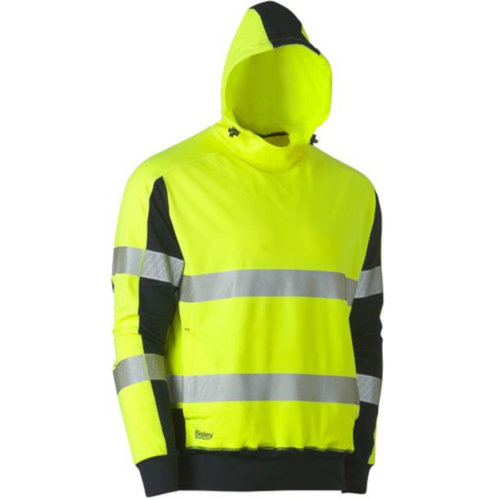 WORKWEAR, SAFETY & CORPORATE CLOTHING SPECIALISTS TAPED HI VIS STRETCHY FLEECE HOODIE