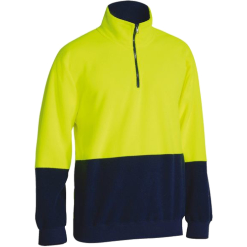 WORKWEAR, SAFETY & CORPORATE CLOTHING SPECIALISTS - HI VIS POLAR FLEECE ZIP PULLOVER