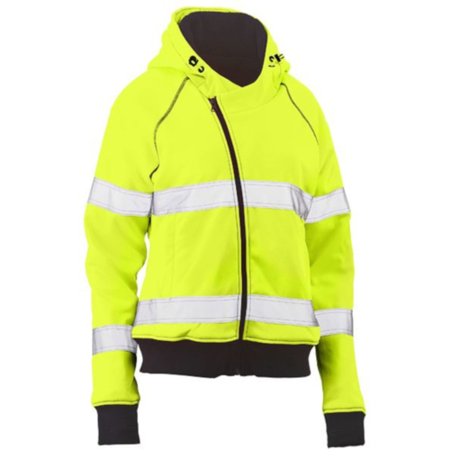 WORKWEAR, SAFETY & CORPORATE CLOTHING SPECIALISTS WOMENS TAPED HI VIS FLEECE HOODIE