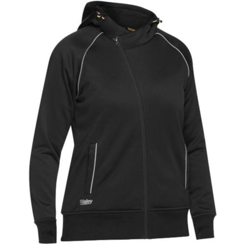 WORKWEAR, SAFETY & CORPORATE CLOTHING SPECIALISTS - WOMEN'S FLEECE ZIP FRONT HOODIE WITH SHERPA LINING