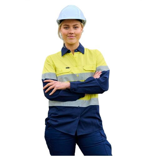 WORKWEAR, SAFETY & CORPORATE CLOTHING SPECIALISTS Women's Taped Hi Vis Ripstop Vented Shirt