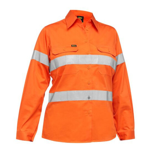 WORKWEAR, SAFETY & CORPORATE CLOTHING SPECIALISTS - WMN BW SHIRT LS COOL TAPE