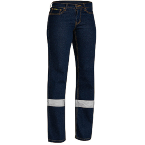 WORKWEAR, SAFETY & CORPORATE CLOTHING SPECIALISTS WOMENS 3M TAPED ROUGH RIDER DENIM STRETCH JEAN