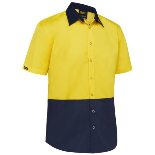 WORKWEAR, SAFETY & CORPORATE CLOTHING SPECIALISTS TWO TONE HI VIS SHORT SLEEVE SHIRT