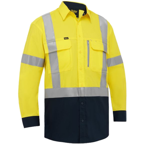 WORKWEAR, SAFETY & CORPORATE CLOTHING SPECIALISTS - X Taped Hi Vis Stretch Cotton Shirt