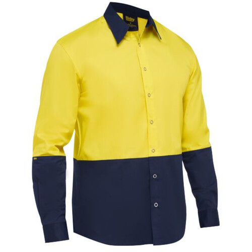 WORKWEAR, SAFETY & CORPORATE CLOTHING SPECIALISTS - TWO TONE HI VIS LONG SLEEVE SHIRT