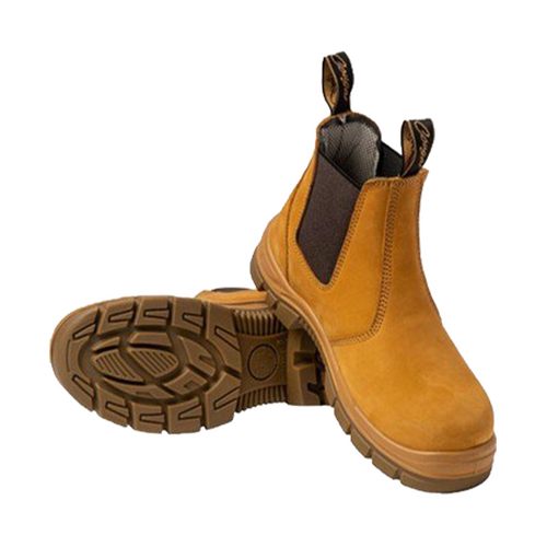 WORKWEAR, SAFETY & CORPORATE CLOTHING SPECIALISTS BOSS - Cougar Wheat Elastic Sided Boot Composite Toe