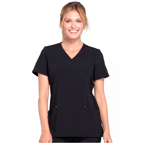 WORKWEAR, SAFETY & CORPORATE CLOTHING SPECIALISTS IFLEX Mock wrap knit panel top